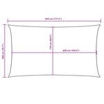 vidaXL Voile de parasol tissu oxford rectangulaire 2x4 5 m blanc