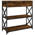 vidaXL Table console chêne fumé 75x28x75 cm bois d'ingénierie
