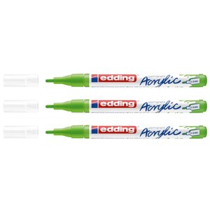 Marqueur Acrylique 5300 Vert Jaune Pointe Fine 1-2 mm x 3 EDDING