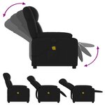 vidaXL Fauteuil de massage inclinable Noir Similicuir