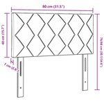 Têtière LED vidaXL Design en blocs de diamant Marron foncé 80 cm Tissu