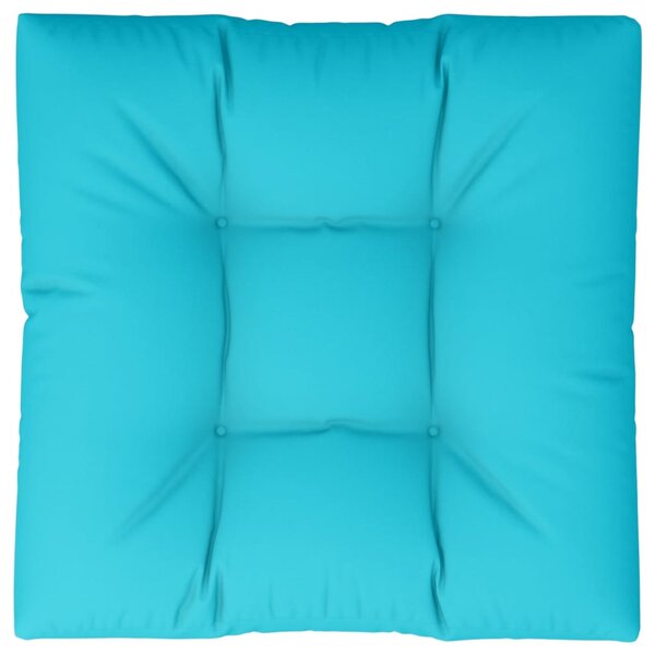vidaXL Coussin de palette turquoise 80x80x12 cm tissu