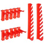 vidaXL Kit de bacs de stockage et panneaux muraux 29 Pièces rouge et noir