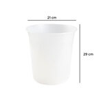 Corbeille papier q-connect plastique resistant 13l       275x285mm coloris transparent