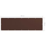 vidaXL Écran de balcon Marron 90x300 cm Tissu Oxford