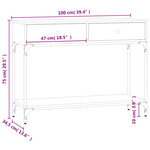 vidaXL Table console chêne fumé 100x34 5x75 cm bois d'ingénierie