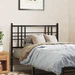 vidaXL Tête de lit métal noir 100 cm