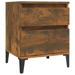 vidaXL Tables de chevet 2 Pièces Chêne fumé 40x35x50 cm