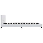 vidaXL Cadre de lit Blanc Similicuir 160x200 cm