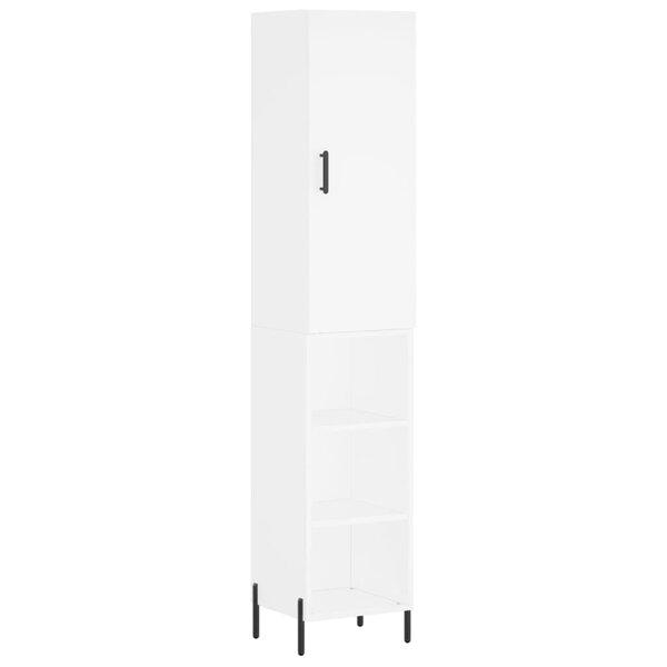 vidaXL Buffet haut Blanc 34 5x34x180 cm Bois d'ingénierie