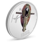 Pièce de monnaie 2 Dollars Niue 2022 1 once argent BE – Vaisseau de combat de Boba Fett