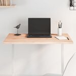 vidaXL Dessus de table bois massif non traité bordure assortie