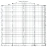 vidaXL Paniers à gabions arqués 11 Pièces 200x30x180/200 cm Fer galvanisé