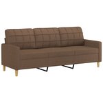 vidaXL Ensemble de canapés 2 Pièces avec coussins Marron Tissu