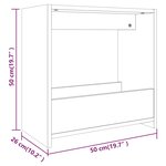vidaXL Table d'appoint Chêne marron 50x26x50 cm Bois d'ingénierie