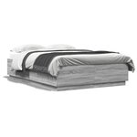 vidaXL Cadre de lit sonoma gris 150x200 cm bois d'ingénierie