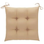 vidaXL Chaises pliables d'extérieur lot de 4 et coussins Bois d'acacia