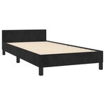 vidaXL Cadre de lit avec tête de lit Noir 100x200 cm Velours