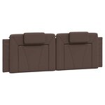 vidaXL Cadre de lit avec tête de lit Marron 160x200 cm Similicuir