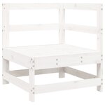 vidaXL Salon de jardin 8 Pièces blanc bois de pin massif