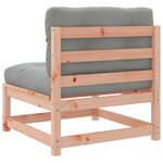 vidaXL Canapé de jardin sans accoudoirs coussins bois massif douglas