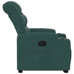 vidaXL Fauteuil inclinable vert foncé tissu