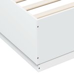 vidaXL Cadre de lit avec lumières LED blanc 140x200 cm bois ingénierie