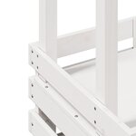 vidaXL Table de bar d'extérieur avec toit blanc bois massif