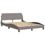 vidaXL Lit avec matelas taupe 120x200 cm tissu