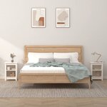 vidaXL Tables de chevet 2 Pièces Blanc 40x35x55 cm Bois de pin solide