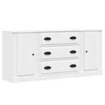 vidaXL Buffets 3 Pièces Blanc Bois d'ingénierie