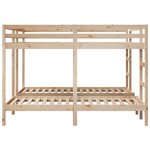 vidaXL Lit superposé triple 140x200/70x140 cm bois de pin massif