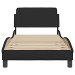 vidaXL Cadre de lit avec tête de lit Noir 80x200 cm Tissu