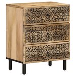 vidaXL Table de chevet 50x33x60 cm bois de manguier massif