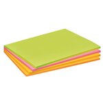 Lot de 4 Blocs Super Sticky Meeting Notes- 149 x 200 mm Orange,Jaune,Rose Vert POST-IT