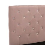 vidaXL Cadre de lit Rose Velours 90x200 cm