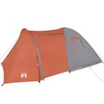 vidaXL Tente familiale à dôme 6 personnes orange imperméable