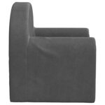 vidaXL Canapé pour enfants anthracite peluche douce
