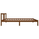 vidaXL Cadre de lit Marron miel Bois massif 90x200 cm