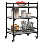 vidaXL Chariot de cuisine sonoma gris 65x40x86 5 cm bois d'ingénierie