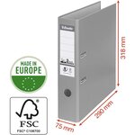 Classeur à levier N°1 POWER en polypropylène  dos 75mm  coloris bleu ESSELTE