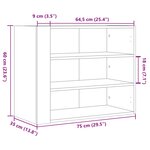 vidaXL Armoire murale sonoma gris 75x35x60 cm bois d'ingénierie