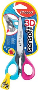 Ciseaux scolaires Sensoft 3D GAUCHER 130 mm coloris assorti MAPED