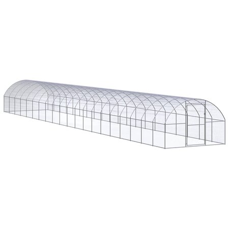 Vidaxl poulailler d'extérieur 3x20x2 m acier galvanisé