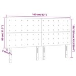 vidaXL Tête de lit à LED Blanc 160x5x118/128 cm Similicuir
