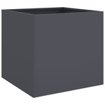 vidaXL Jardinières 2 Pièces anthracite 42x40x39 cm acier laminé à froid