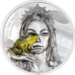 Pièce de monnaie en Argent 10 Dollars g 62.2 (2 oz) Millésime 2023 Eye of a Fairytale KISS THE FROG