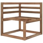 vidaXL Canapé palette de jardin 2 places et coussins anthracite Pinède