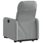 vidaXL Fauteuil inclinable électrique gris clair tissu