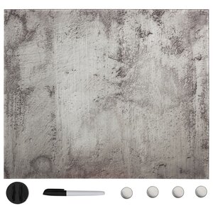 Tableau magnétique panneau écriture école maison bureau mural verre 40 x 40 cm gris 02_0045499